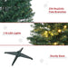 5FT Noble Fir Pencil Pre - Lit Artificial Christmas Tree — 110 Warm White LEDs, 294 Tips, Slim Space - Saving - Monsta Online