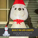 6FT Prelit Inflatable Puppy Dog Wearing Santa Hat with LED Lights - Outdoor Christmas Decoration - Monsta Online