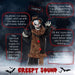6.7ft Animatronic Halloween Clown – Motion and Sound Activated Decoration with Moving Head, Arms and Red Glowing Eyes - Monsta Online