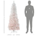6FT Ombre Pink & White Pencil Artificial Christmas Tree — 406 Tips, Unlit, Auto - Open, Slim Space - Saving - Monsta Online
