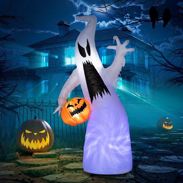 5.8FT Halloween Inflatable Ghost with LED Lights - Monsta Online