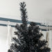 8FT Black Pencil Artificial Christmas Tree — 1168 Tips, Slim Space - Saving, Unlit, Steel Base - Monsta Online