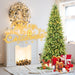 7FT Pre - Lit Slim Artificial Christmas Tree — 400 Warm LED, 1180 Tips, Pencil, Hinged, Metal Stand - Monsta Online