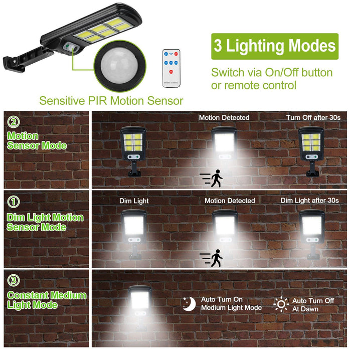 All - Weather Solar Motion Sensor Wall Lights with 100 Bright LEDs - Monsta Online