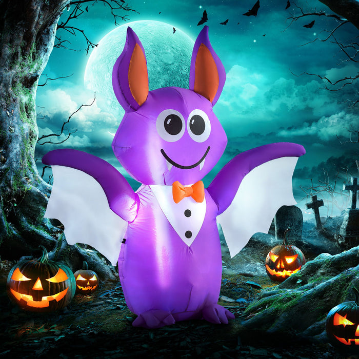 4ft Inflatable Halloween Bat with LED Lights – Blow Up Outdoor Yard Decoration - Monsta Online