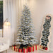 6.5FT Snow Flocked Pre - Lit Artificial Christmas Tree — 400 Dual - Color LEDs, 11 Modes, 990 Tips, Remote - Monsta Online