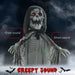 6ft Halloween Animatronic Skeleton Witch – Sound Activated with Light - Up Eyes, Glowing Chest and Creepy Chain Howls - Monsta Online