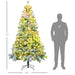 7.5FT Snow Flocked Pre - Lit Artificial Christmas Tree — 550 Dual - Color LEDs, 7 Modes, 1149 Tips, Auto - Open - Monsta Online