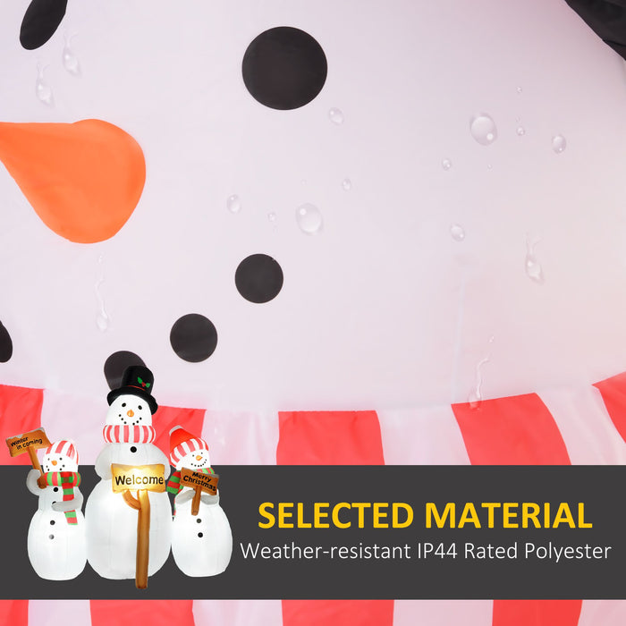 6.1FT Prelit Inflatable Three Snowmen with Signs and LED Lights - Outdoor Christmas Decoration - Monsta Online