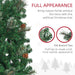 6.5FT Pencil Artificial Christmas Tree — 556 Tips with Pine Cones, Pine Needles, Unlit, Metal Base - Monsta Online
