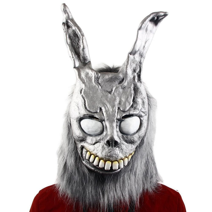 Halloween Frank Evil Rabbit Mask – Scary Latex Full Face Cosplay Prop - Monsta Online