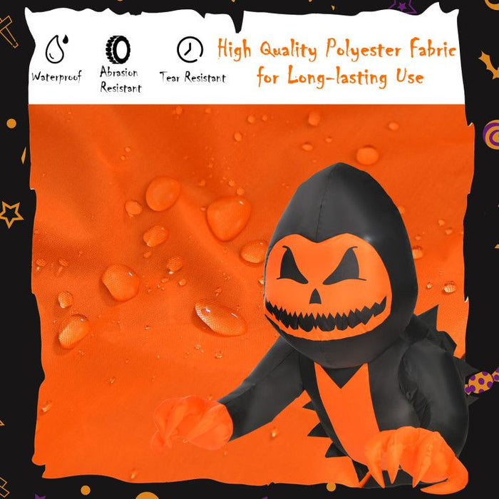 3.3ft Halloween Inflatable Pumpkin Head Ghost with LED Lights - Monsta Online