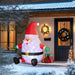 6FT Inflatable Santa Claus with Rotating Magic Ball Light - Outdoor Christmas Decoration - Monsta Online