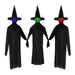 5.2ft Sound Activated Halloween Animatronic Black Witch – with Color - Changing LED Head and Creepy Sounds - Monsta Online