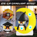 5ft Inflatable Halloween Owl on Crescent Moon with LED Lights - Monsta Online