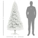 6FT White Artificial Christmas Tree — 1000 Tips, Unlit, Auto - Open Hinged, Wide Full Shape, Steel Base - Monsta Online