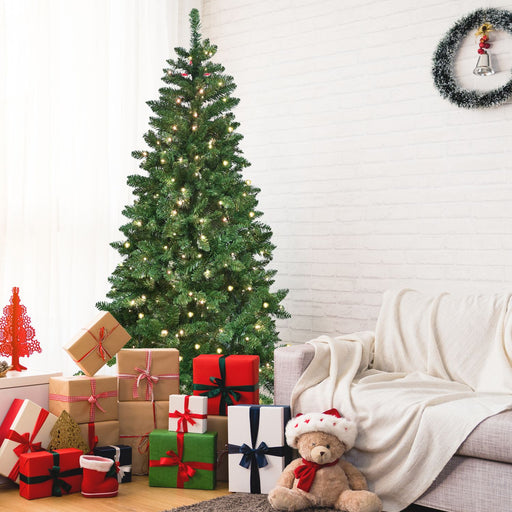 9FT Pre - Lit Smart Artificial Christmas Tree — 620 WiFi RGB LED, Music Sync, App Control, Hinged, Metal Stand - Monsta Online