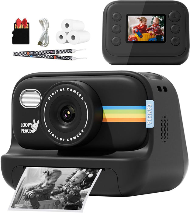 Fun Instant Camera for Kids with B&W Instant Printing and 1080P Video Recording - Monsta Online