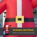 8FT Prelit Inflatable Smiling Santa Claus with Gift Bag and LED Lights - Outdoor Christmas Decoration - Monsta Online