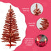 4FT Pre - Lit Red Artificial Christmas Tree — 112 Tips, 50 Lights, Mini Tabletop with Stand - Monsta Online