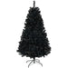 6FT Black Artificial Christmas Tree — 1000 Tips, Unlit, Auto - Open Hinged, Full Wide Shape, Steel Base - Monsta Online