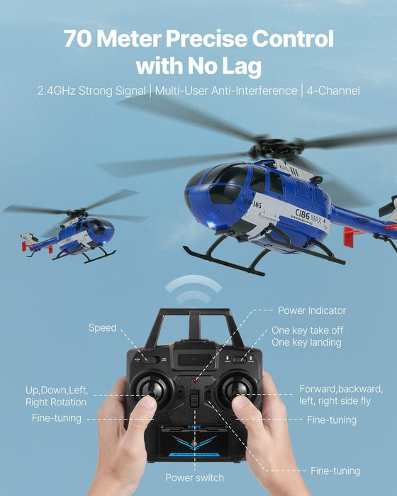 NightHawk: 4 - Channel Beginner - Friendly Remote Control Helicopter With Spot Light - Monsta Online