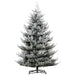 9FT Snow Flocked Artificial Christmas Tree — 1939 Tips, Unlit, Auto - Open Hinged, Nordic Pine, Steel Base - Monsta Online