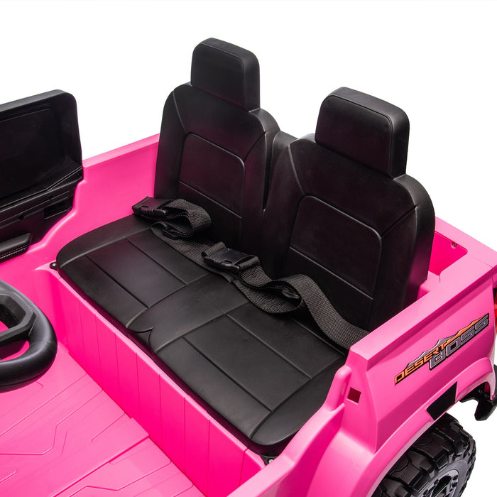 24V Two Seater Kids 4x4 Ride On Pickup Truck With Safety Belts Remote Control - Monsta Online
