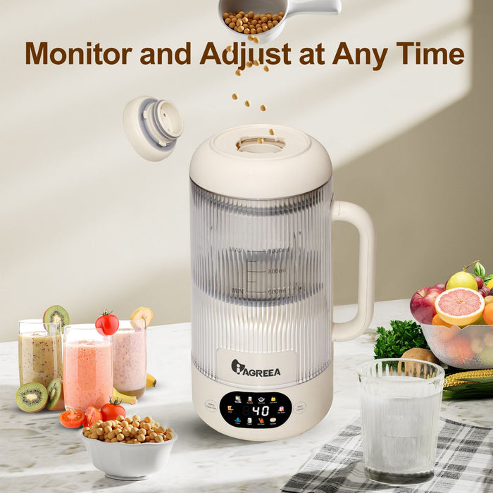 Quiet Almond Milk Maker 35oz with 8 Blades and Easy Clean - Monsta Online