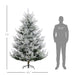 7.5FT Flocked Artificial Christmas Tree — 1218 Nordic Pine Tips, Unlit, Auto - Open, Hinged, Steel Base - Monsta Online