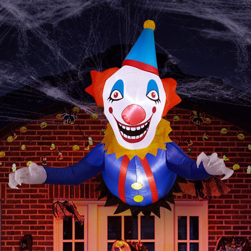 3.3FT Halloween Inflatable Clown in Window with LED Lights – Scary Blow Up Decoration - Monsta Online
