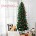8FT Slim Pencil Artificial Christmas Tree — 1168 Tips, Unlit, Space - Saving, Green, Metal Base - Monsta Online