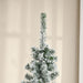 6FT Snow Flocked Pencil Artificial Christmas Tree — 492 Tips, Unlit, Full - Bodied, Foldable Steel Base - Monsta Online