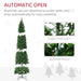 9FT Pencil Artificial Christmas Tree — 1075 Tips, Auto - Open Hinged, Unlit, Pine Needles, Steel Base - Monsta Online