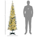 6FT Pencil Pre - Lit Artificial Christmas Tree — 170 Warm White LEDs, 390 Tips, Slim, Green - Monsta Online