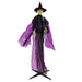 7.2ft Animatronic Halloween Witch – Sound Activated with Glowing Eyes, Eerie Arm Movements and Creepy Sounds - Monsta Online