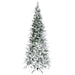 9FT Flocked Artificial Christmas Tree — 1159 Snow Pine Tips, Unlit, Auto - Open, Realistic, Metal Base - Monsta Online