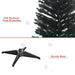 5FT Black Pencil Artificial Christmas Tree — 294 Tips, Unlit, Slim Space - Saving, Plastic Stand - Monsta Online
