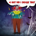 6ft Animatronic Halloween Clown – Motion and Sound Activated with Yellow Glowing Eyes and Shaking Head - Monsta Online