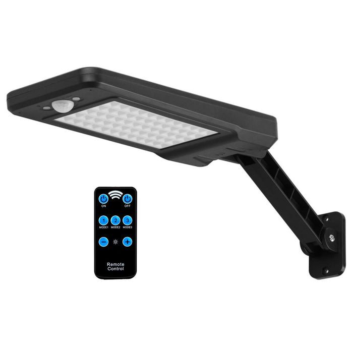 PIR Motion Activated Solar Wall Lamp with 60 LEDs and Remote for Outdoor Spaces - Monsta Online