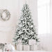5FT Flocked White Artificial Christmas Tree — Full, 768 Tips, PE+PVC, Hinged, Metal Stand - Monsta Online