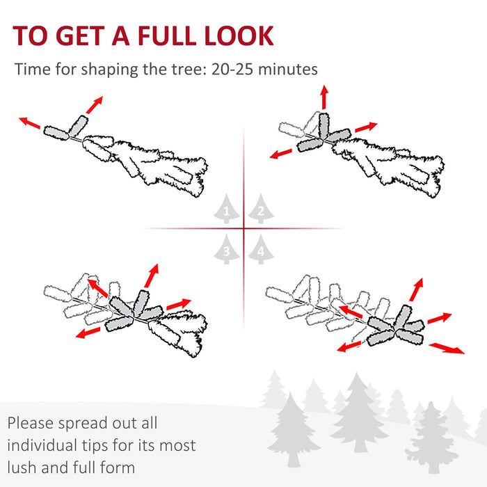 6FT Ombre Pink & White Pencil Artificial Christmas Tree — 406 Tips, Unlit, Auto - Open, Slim Space - Saving - Monsta Online