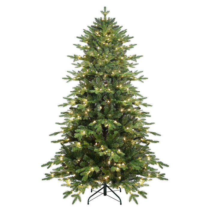 4FT Pre - Lit Artificial Christmas Tree — 919 PE/PVC Tips, 150 UL Incandescent Lights, Foldable Base - Monsta Online