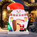 7.5FT Prelit Inflatable Santa's Snowman House with Christmas Tree & Gifts and LED Lights - Outdoor Christmas Decoration - Monsta Online