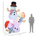 8FT Inflatable Three Stacked Snowmen with LED Lights - Outdoor Christmas Decoration - Monsta Online