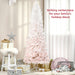6FT Ombre Pink & White Pencil Artificial Christmas Tree — 406 Tips, Unlit, Auto - Open, Slim Space - Saving - Monsta Online