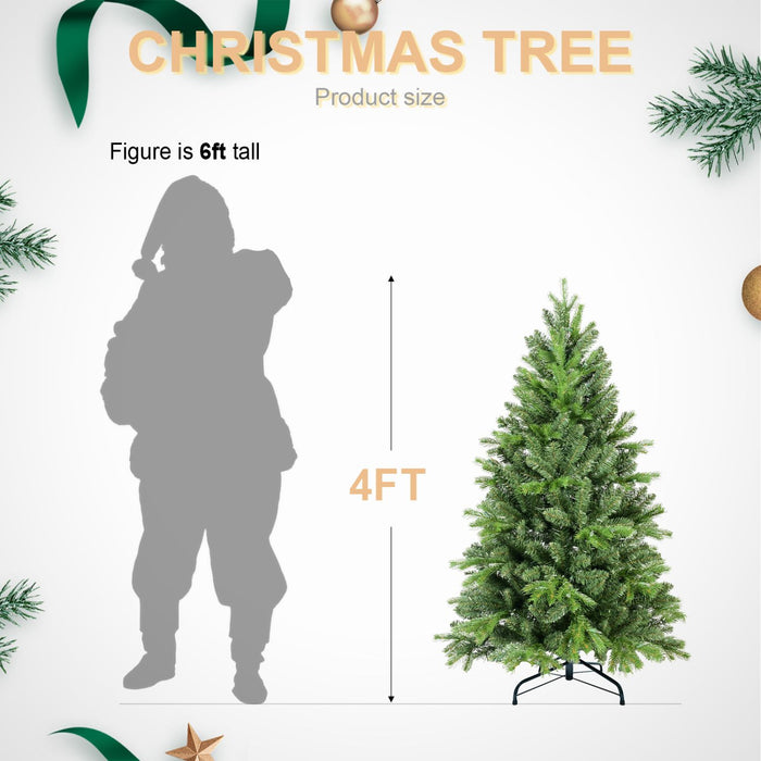 7.5FT Artificial Christmas Tree — Full, 1599 Tips, PE+PVC, Hinged, Metal Stand - Monsta Online