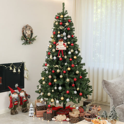 7.5FT Artificial Christmas Tree — 1346 Tips, Auto - Open Hinged, Full Shape, Steel Base - Monsta Online