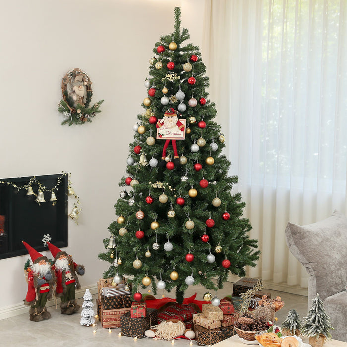7.5FT Artificial Christmas Tree — 1346 Tips, Auto - Open Hinged, Full Shape, Steel Base - Monsta Online