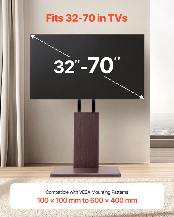 Premium 32 - 70 Inch TV Stand with Swivel, Adjustable Height and Hidden Wheels - Monsta Online